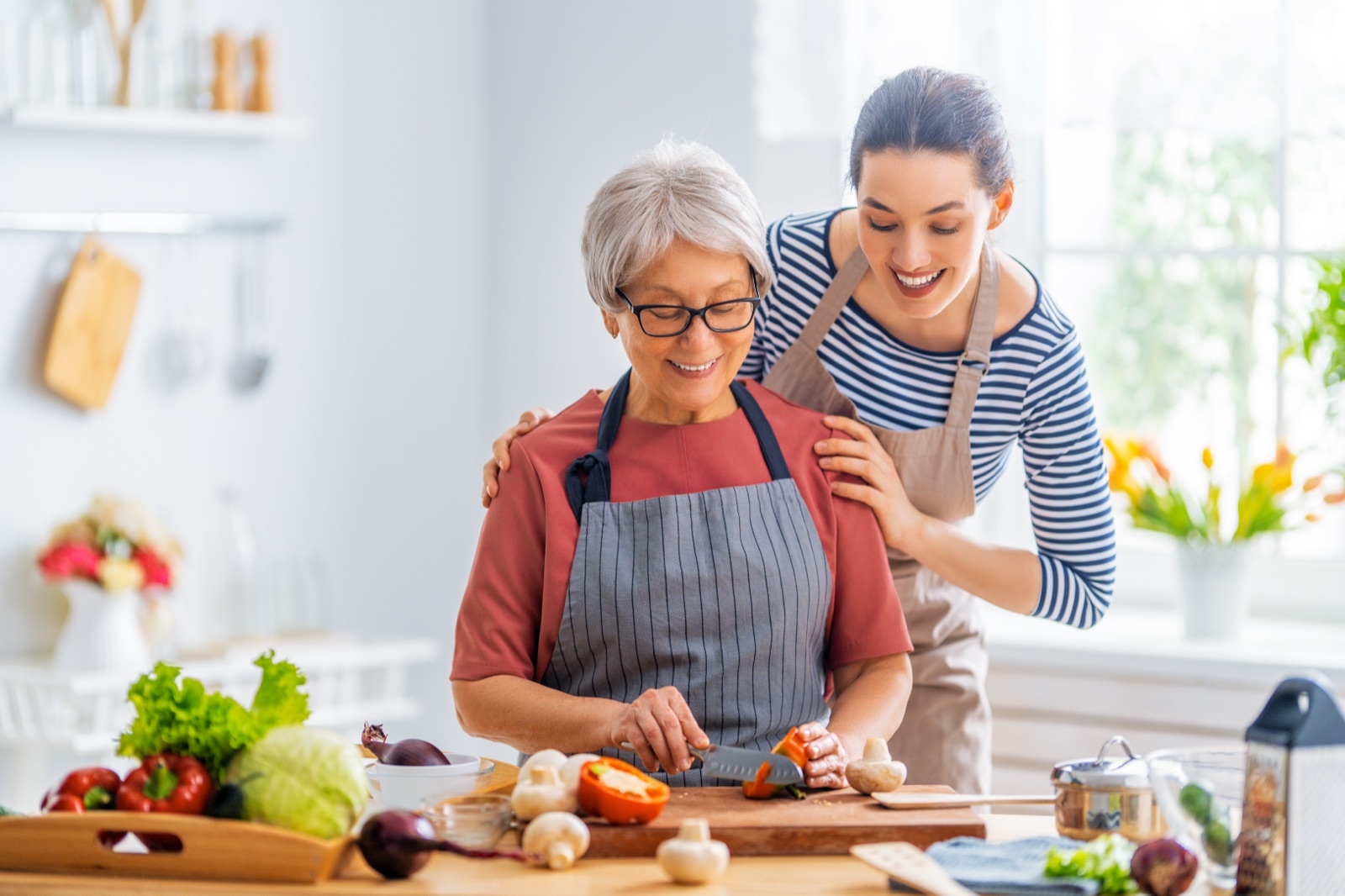 Gemeinsames Kochen in der Küche